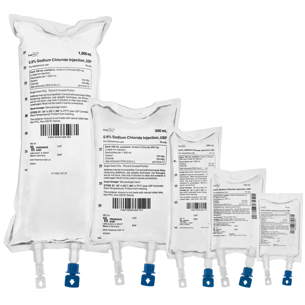 Fresnius freeflex 0.9% Sodium Chloride IV Bags